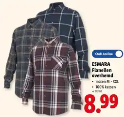Lidl Esmara flanellen overhemd aanbieding