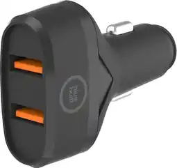 Coolblue BlueBuilt Chargeur de Voiture Quick Charge avec 2 Ports USB-A 18 W Noir aanbieding