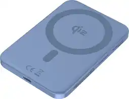 Coolblue BlueBuilt Batterie Externe Sans Fil avec Qi2 et MagSafe 5000 mAh avec Charge Rapide 20 Watts Bleu aanbieding