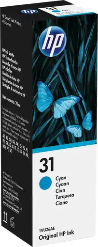 Coolblue HP 31 Bouteille d'Encre Cyan aanbieding