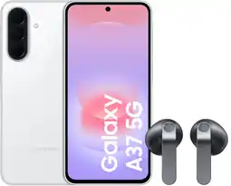 Coolblue Samsung Galaxy A37 256GB Wit 5G + Samsung Galaxy Buds4 Zwart aanbieding