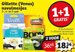 Kruidvat Gillette (Venus) navulmesjes aanbieding