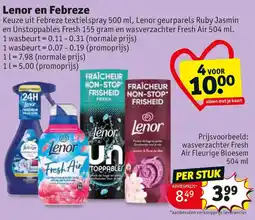Kruidvat Lenor en Febreze aanbieding