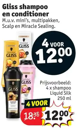Kruidvat Gliss shampoo en conditioner aanbieding