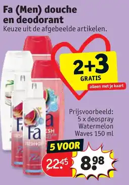 Kruidvat Fa (Men) douche en deodorant aanbieding