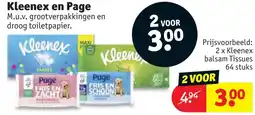 Kruidvat Kleenex en Page aanbieding
