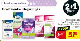 Kruidvat Incontinentie inlegkruisjes aanbieding