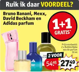 Kruidvat Bruno Banani, Mexx, David Beckham en Adidas parfum aanbieding