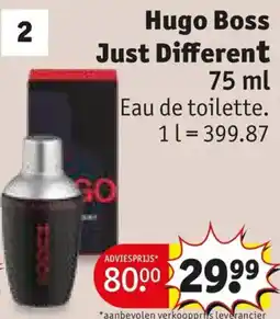 Kruidvat Hugo Boss Just Different aanbieding