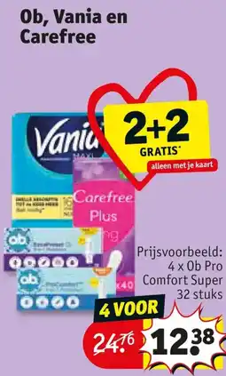 Kruidvat Ob, Vania en Carefree aanbieding
