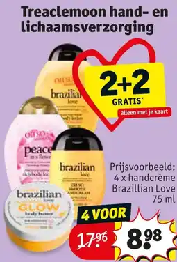 Kruidvat Treaclemoon hand- en lichaamsverzorging aanbieding