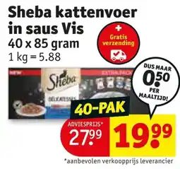 Kruidvat Sheba kattenvoer in saus Vis aanbieding