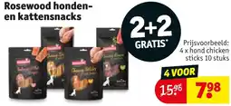 Kruidvat Rosewood honden- en kattensnacks aanbieding