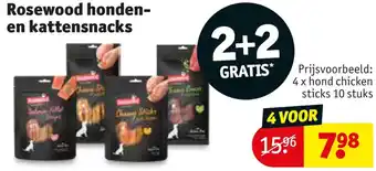 Kruidvat Rosewood honden- en kattensnacks aanbieding