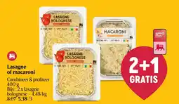 Delhaize Lasagne of macaroni aanbieding
