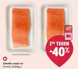 Delhaize Zalmfilet zonder vel aanbieding
