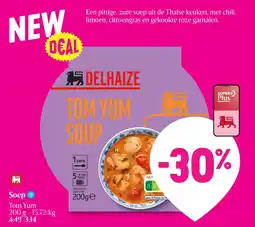 Delhaize Tom yum soup aanbieding