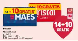 Delhaize Pilsbier Maes of Cristal aanbieding