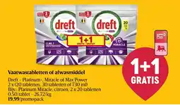 Delhaize Vaatwastabletten of afwasmiddel aanbieding