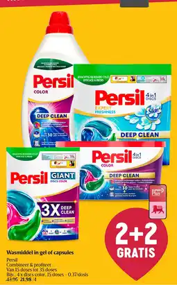 Delhaize Wasmiddel in gel of capsules aanbieding