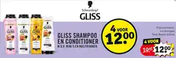 Kruidvat Gliss shampoo en conditioner aanbieding