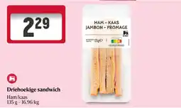 Delhaize Driehoekige sandwich aanbieding