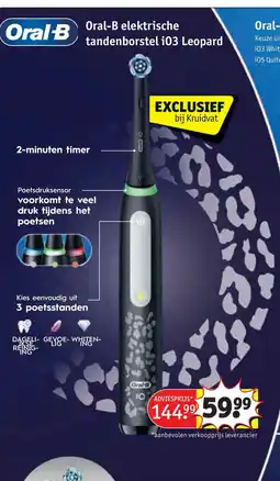 Kruidvat Oral-B elektrische tandenborstel i03 Leopard aanbieding