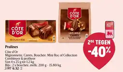 Delhaize Pralines Côte d'Or aanbieding