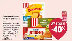 Delhaize Geroosterd brood, crackers of koekjes aanbieding