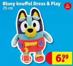 Kruidvat Bluey knuffel Dress & Play aanbieding