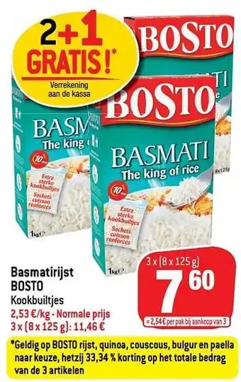 Basmatirijst bosto