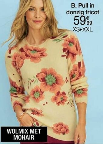 Damart Pull in donzig tricot aanbieding