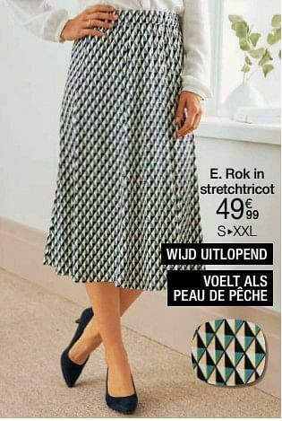Damart Rok in stretchtricot aanbieding