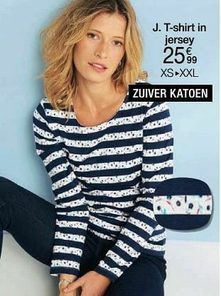 Damart T-shirt in jersey aanbieding