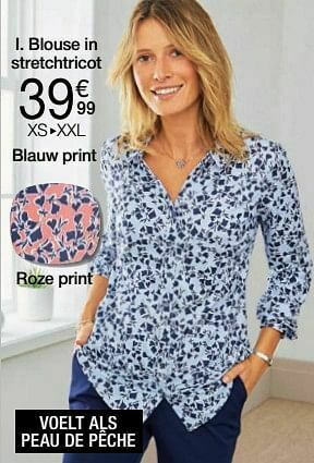 Damart Blouse in stretchtricot aanbieding