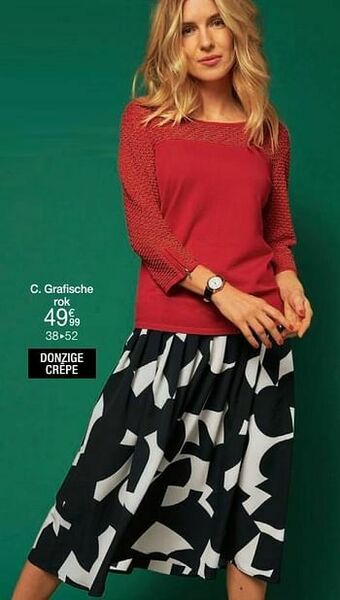 Damart Grafische rok aanbieding