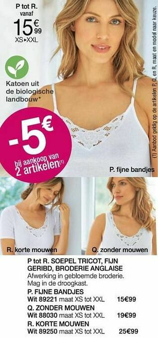 Damart Fijne bandjes aanbieding