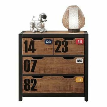 Leen Bakker Vipack commode Alex - bruin - 86x42x83 cm - Leen Bakker aanbieding