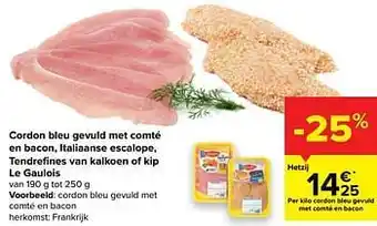 Le gaulois cordon bleu gevuld met comté en bacon