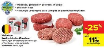 Carrefour Hamburger aanbieding