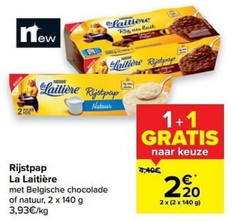 Carrefour Rijstpap la laitière aanbieding