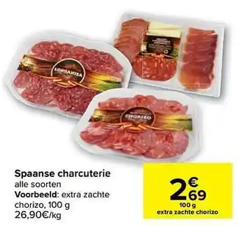 Carrefour Extra zachte chorizo aanbieding