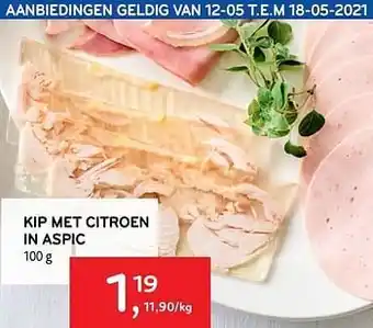 Alvo Kip met citroen in aspic aanbieding