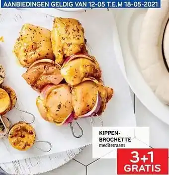 Alvo Kippenbrochette 3+1 gratis aanbieding