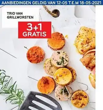 Alvo Trio van grillworsten 3+1 gratis aanbieding