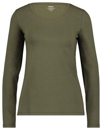 HEMA Dames T-shirt Olijf (olijf)