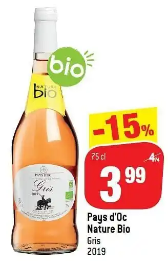 Pays d`oc nature bio gris 2019
