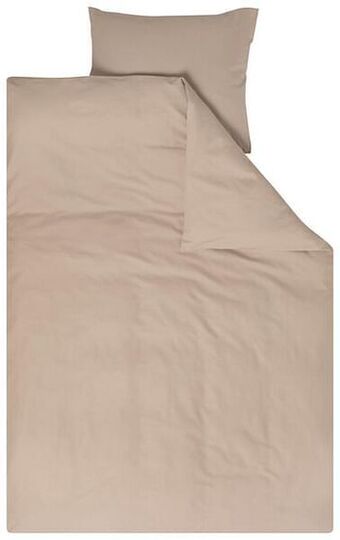 HEMA HEMA Dekbedovertrek Hotel Katoensatijn Taupe (taupe) aanbieding