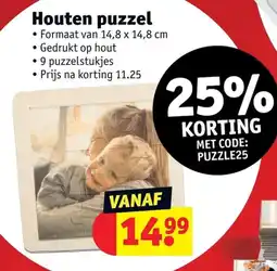 Kruidvat Houten puzzel aanbieding