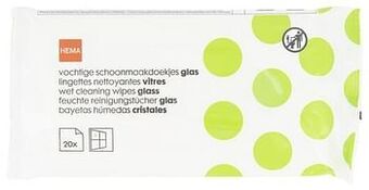 HEMA Vochtige Schoonmaakdoekjes Glas 29x18 - 20 Stuks